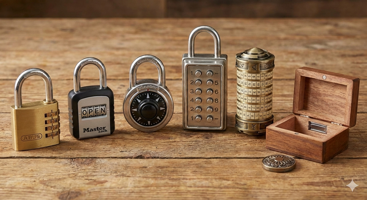 Diferentes tipos de candados para un escape room casero